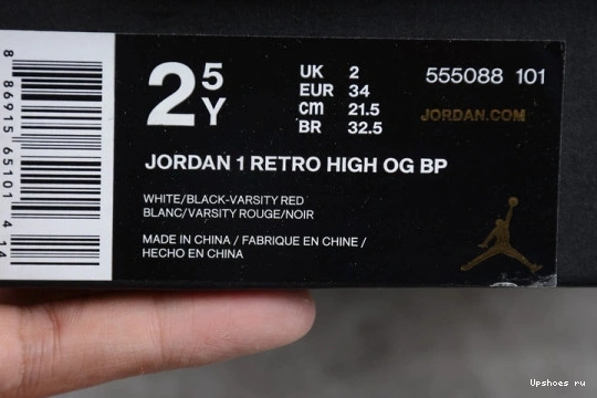 Kids Jordan OG  555088-101 Retro 1 Kid Air 555088-101 High "Chicago" 0527